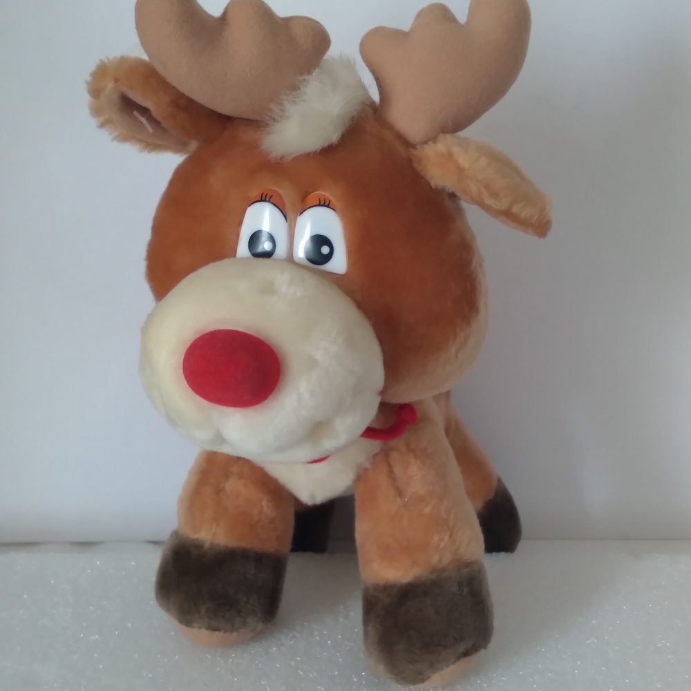 Emotions vintage plush reindeer stuffed animal toy 1984